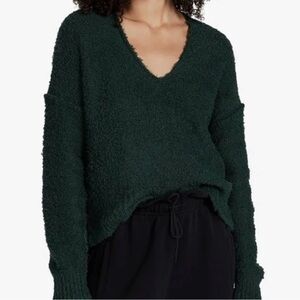 We The Free Forest Green V-Neck Sweater